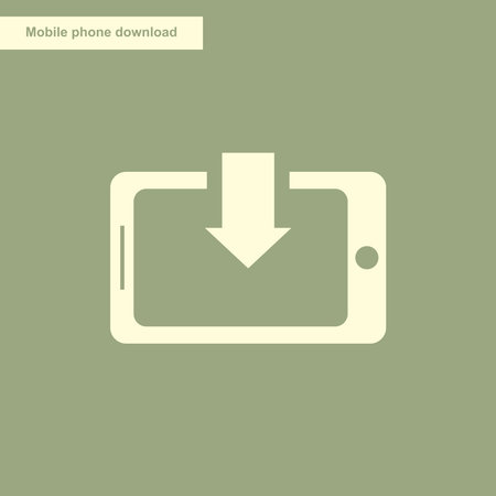 Mobile download logo iconのイラスト素材