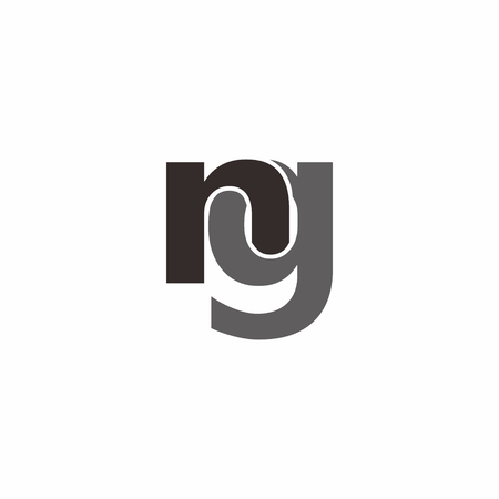 N g letter rounded logo vectorのイラスト素材