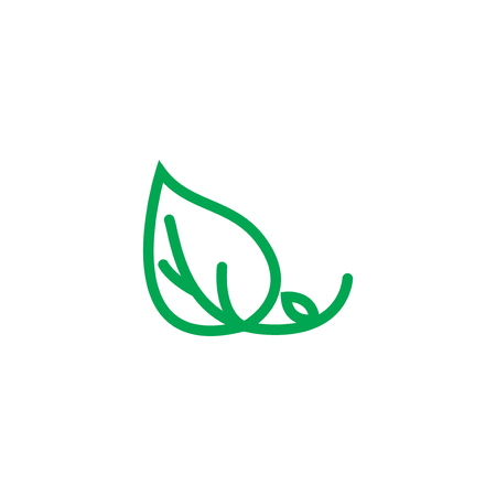 Leaf Line Logoのイラスト素材
