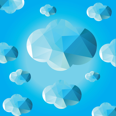 Cloud Color Background Doodle Vectorの写真素材