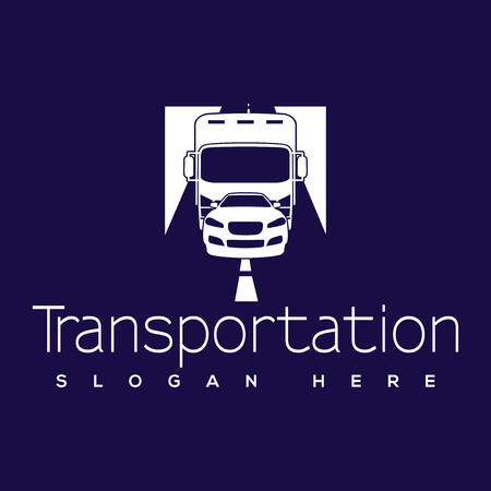 Transportation Car and Truck logo vector. Transportation logo templateのイラスト素材