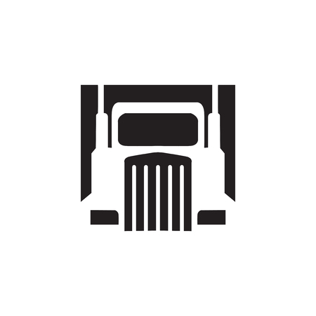 Truck Vector Icon. Transportation Illustration Templateのイラスト素材