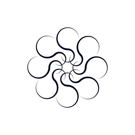 Abstract S Letter Flower Logo vector Element. Abstract Flower Templateのイラスト素材