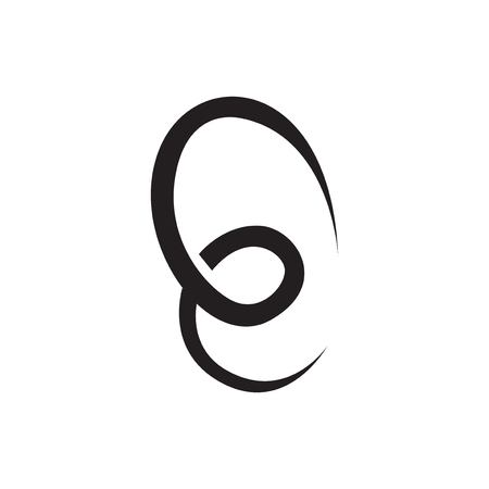 E Letter line abstract Logo vector elementのイラスト素材