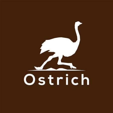 Ostrich bird icon element.のイラスト素材