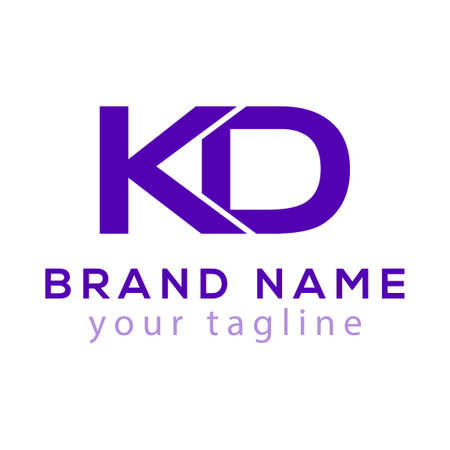 K D Initial Letter icon Element. K D Initial Templateのイラスト素材