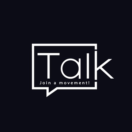 Talk Logo Text template. logo vector elementのイラスト素材