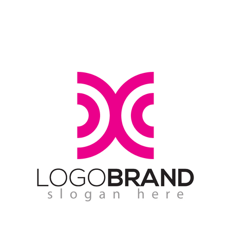 X Letter Logo Vector Element. X Abstract Logo templateのイラスト素材