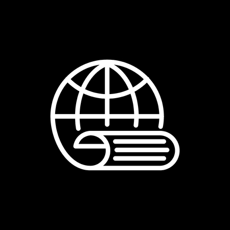 Globe paper logo vector element. globe paper logo templateのイラスト素材