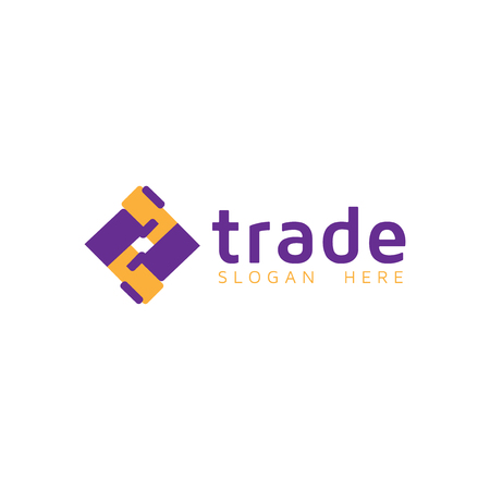 Trade logotype. cooperation hand shake logo templateのイラスト素材