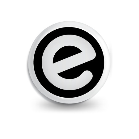 e Letter in circle icon logo element. letter logo templateのイラスト素材