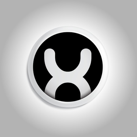 x Letter in circle icon logo element. letter logo templateのイラスト素材