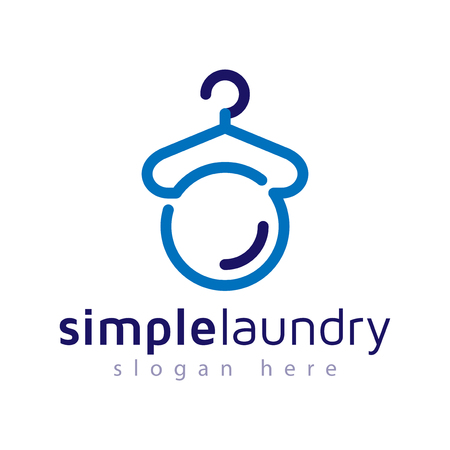 simple laundry logo vector element. laundry logo templateのイラスト素材
