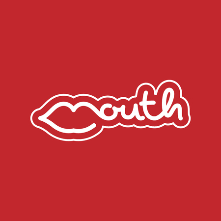 Mouth logotype vector template. mouth logo elementのイラスト素材