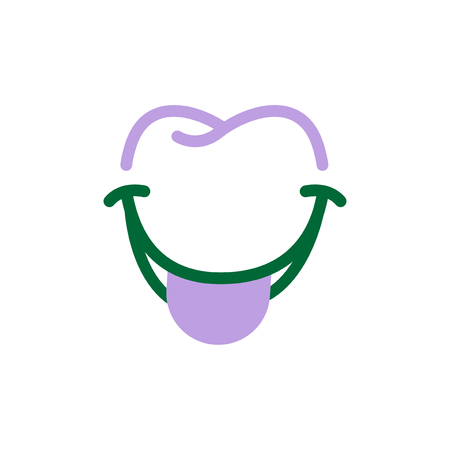 smile tooth dental logo vector icon templateのイラスト素材