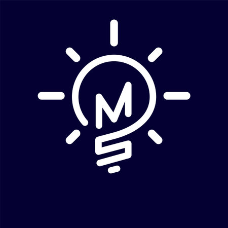 Ms Initial Letter With Creative Bulb Logo Vector Element Initial Letter Bulb Logo Template Tasmeemme Com