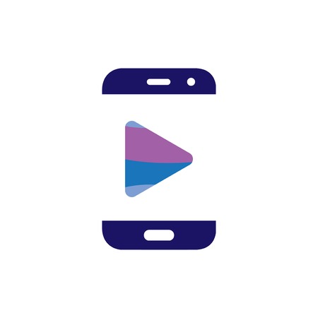 Media play phone mobile logo icon vectorのイラスト素材