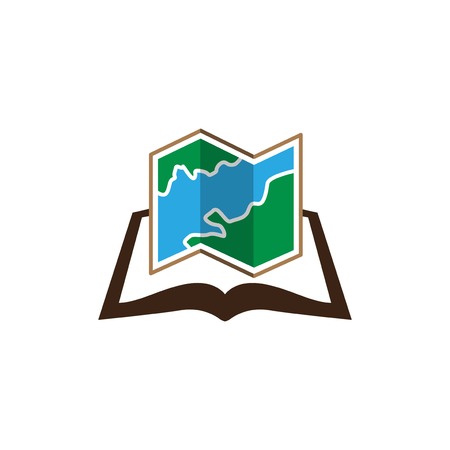 map book logo icon vectorのイラスト素材