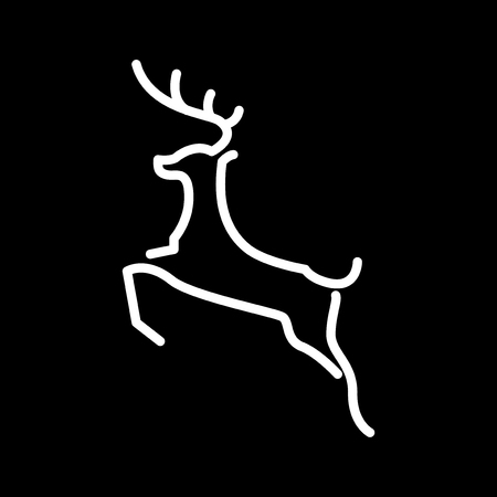 Deer logo line art vectorのイラスト素材