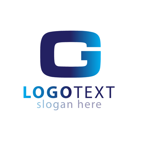 G Initial letter logo vectorのイラスト素材