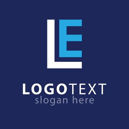 LE Initial letter logo vectorのイラスト素材