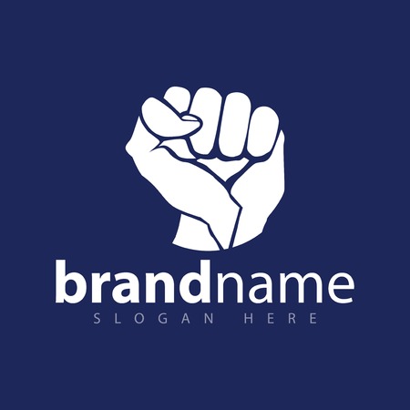 Fist people fight logo icon vector templateのイラスト素材