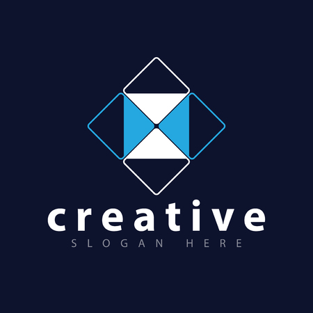 abstract ceramic logo icon vector templateのイラスト素材