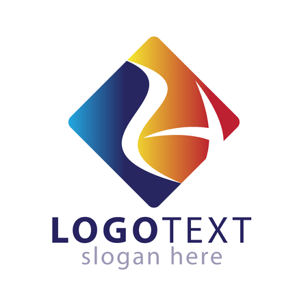 RH Initial letter logo icon vector templateのイラスト素材