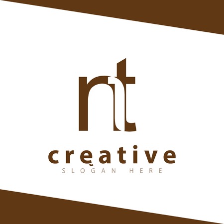 n t Initial letter logo vector templateのイラスト素材
