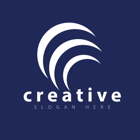 abstract signal logo icon vector templateのイラスト素材