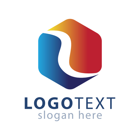 R Letter Abstract Logo icon vector templateのイラスト素材