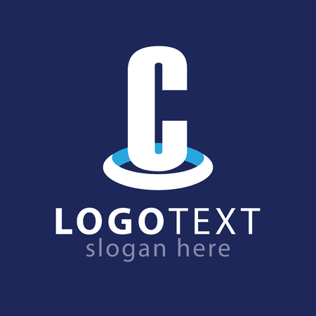 C letter logo icon vector templateのイラスト素材