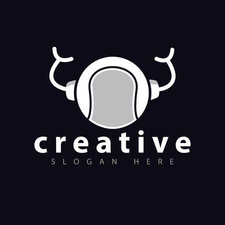 Tennis Robot Logo Vector Templateのイラスト素材