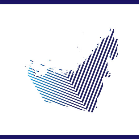 United Arab Emirates map logo vector templateのイラスト素材