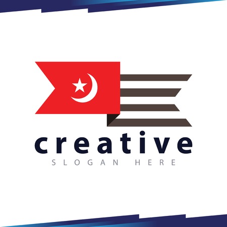 Turkey Flag Campaign logo vector templateのイラスト素材