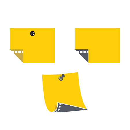 Post Note Film Production Logo Vectorのイラスト素材