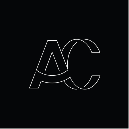 AC Initial Letter Line Logo Vectorのイラスト素材