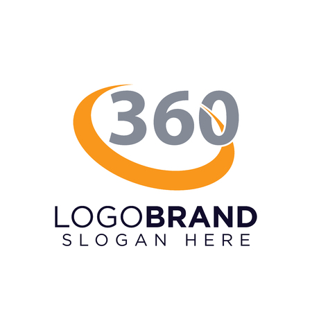 three hundred and sixty number logo vector. 360 Logoのイラスト素材