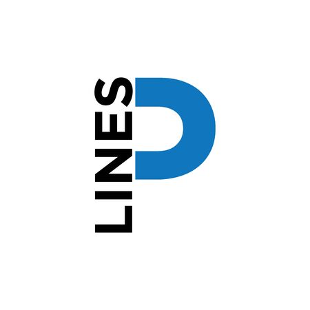 P Lines Logo vector templateのイラスト素材