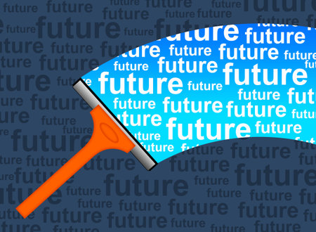 clean bright future illustration.