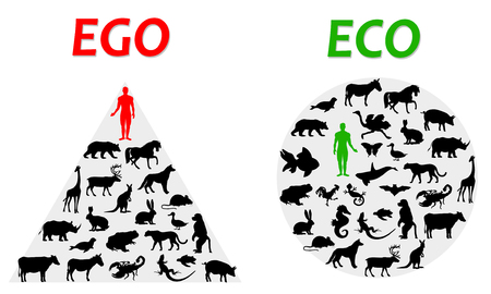 ego and eco illustration