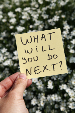 Think about the future and what to do nextの写真素材