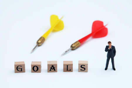 businessman goals illustrationの写真素材