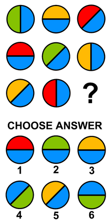 logics quiz answer illustrationの写真素材