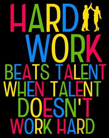 Hard work illustrationの写真素材