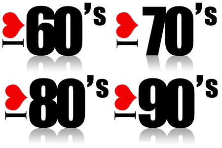 Decades illustrationの写真素材