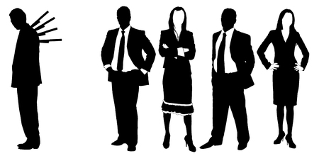 backstabbing illustrationの写真素材