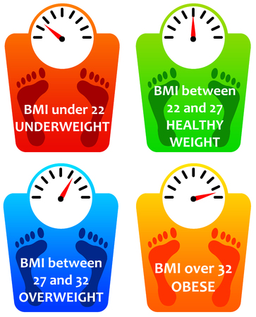 body mass index scale illustrationの写真素材