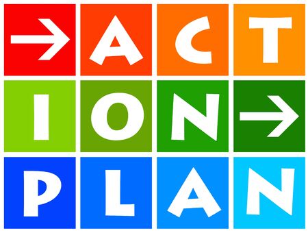 Action plan illustrationの写真素材