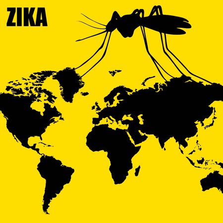 Zika virus threat illustrationの写真素材